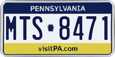 PA license plate MTS8471