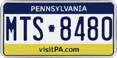 PA license plate MTS8480
