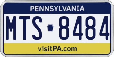 PA license plate MTS8484