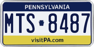 PA license plate MTS8487