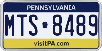 PA license plate MTS8489