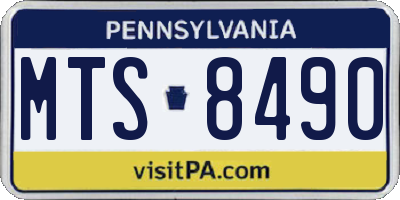 PA license plate MTS8490