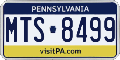 PA license plate MTS8499