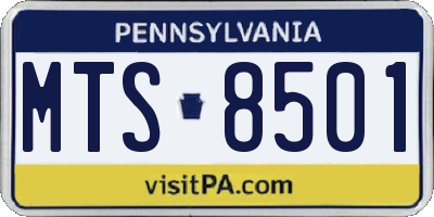 PA license plate MTS8501