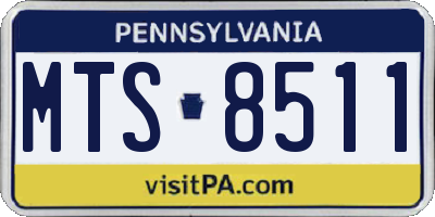 PA license plate MTS8511
