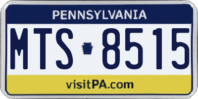 PA license plate MTS8515