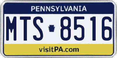 PA license plate MTS8516