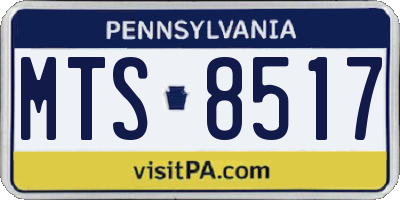 PA license plate MTS8517