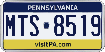 PA license plate MTS8519