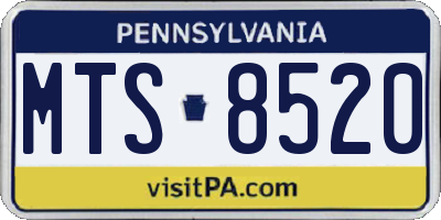 PA license plate MTS8520