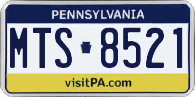 PA license plate MTS8521