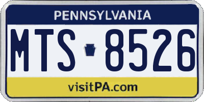 PA license plate MTS8526
