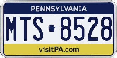 PA license plate MTS8528
