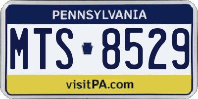 PA license plate MTS8529