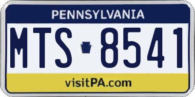 PA license plate MTS8541