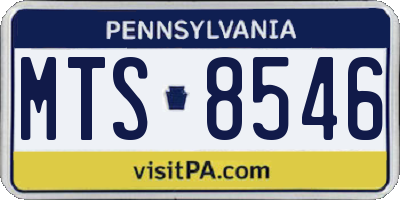 PA license plate MTS8546