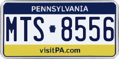 PA license plate MTS8556