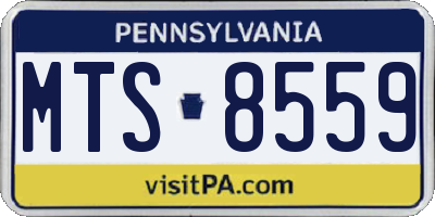 PA license plate MTS8559