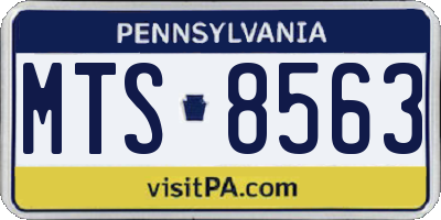 PA license plate MTS8563