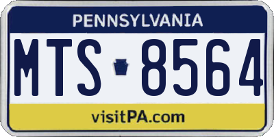 PA license plate MTS8564