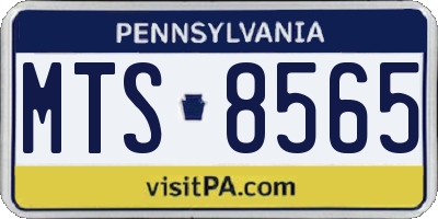 PA license plate MTS8565