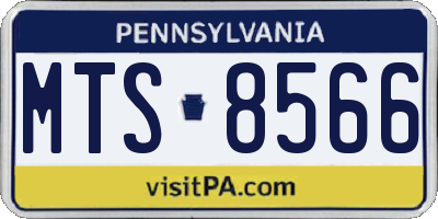 PA license plate MTS8566