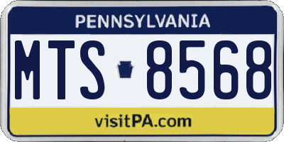PA license plate MTS8568