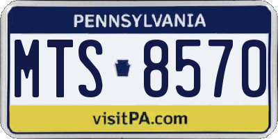 PA license plate MTS8570
