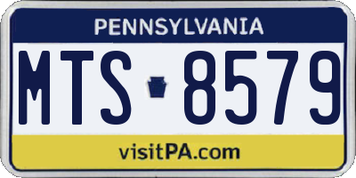 PA license plate MTS8579