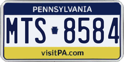 PA license plate MTS8584
