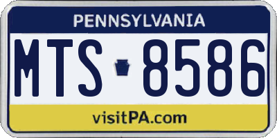 PA license plate MTS8586