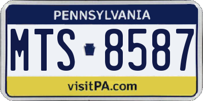 PA license plate MTS8587