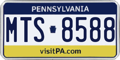 PA license plate MTS8588
