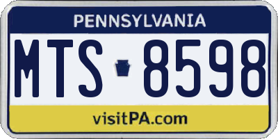 PA license plate MTS8598
