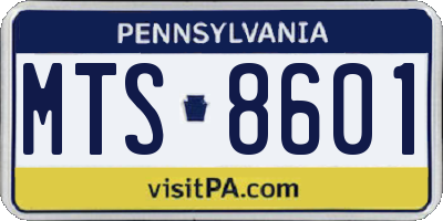 PA license plate MTS8601