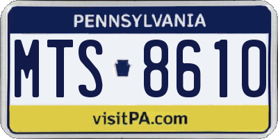 PA license plate MTS8610