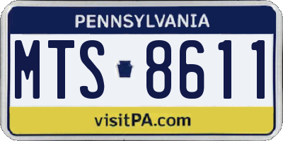 PA license plate MTS8611