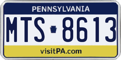 PA license plate MTS8613