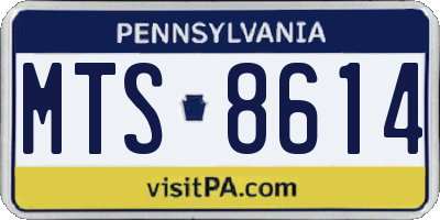PA license plate MTS8614