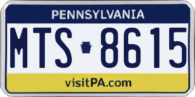 PA license plate MTS8615