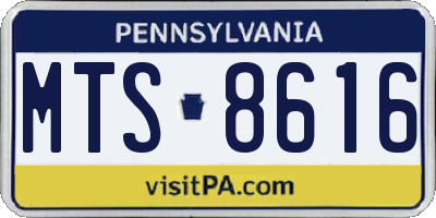 PA license plate MTS8616