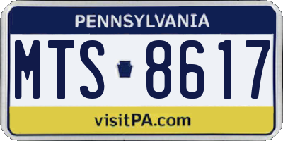 PA license plate MTS8617