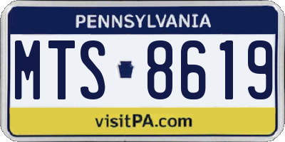 PA license plate MTS8619