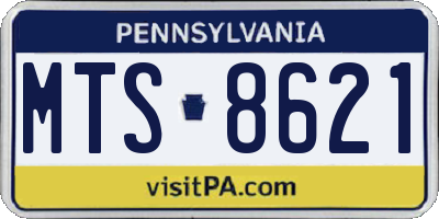 PA license plate MTS8621