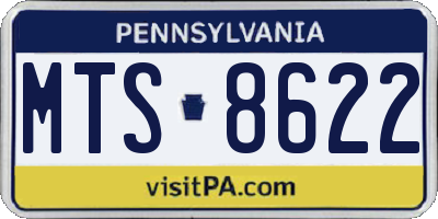 PA license plate MTS8622