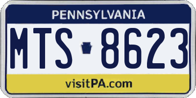 PA license plate MTS8623