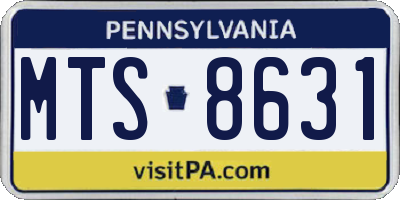 PA license plate MTS8631
