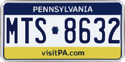 PA license plate MTS8632
