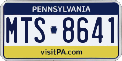 PA license plate MTS8641