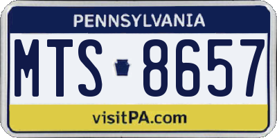 PA license plate MTS8657
